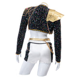 Kpop Demon Hunters Rumi Cosplay Cstume Golden Black Dance Outfit Becostume