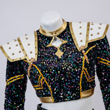 Kpop Demon Hunters Zoey Cosplay Costume Golden Black Dance Outfit Becostume