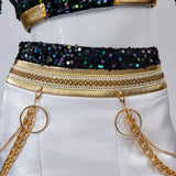 Kpop Demon Hunters Zoey Cosplay Costume Golden Black Dance Outfit Becostume