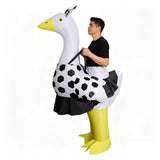 Soccer Cheerleader Goose Inflatable Cosplay Costume Funny Blow Up Party Suit Becostume
