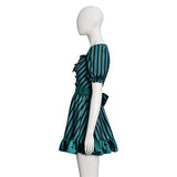 Haunted Mansion Maid Anna Jones Cosplay Costume Striped Dress Halloween Outfit Becostume