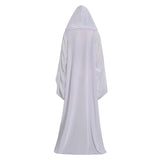 Star Wars Inspired Padme Amidala Cosplay Costume White Hooded Blue Printed Suit Becostume