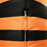 Inflatable Worm Funny Costume Halloween Party Orange Black Striped Blow-up Adult Suit Becostume