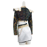 Kpop Demon Hunters Zoey Cosplay Costume Golden Black Dance Outfit Kids Adult Becostume