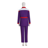 Weapons Aunt Miss Gladys Cosplay Costume Purple With Bag Necklace Halloween Outfit