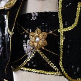 Kpop Demon Hunters Mira Cosplay Costume Black Golden Halloween Huntrix Outfit Becostume