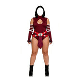 Plus Size Star Wars Ahsoka Tano Cosplay Costume Adult Red Bodysuit Becostume