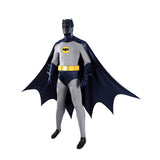 1966 Adam West Batman Cosplay Costume Retro Batsuit Halloween Outfit Becostume