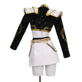 Kpop Demon Hunters Zoey Cosplay Costume Black Golden Dance Outfit Becostume