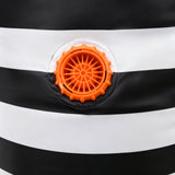Inflatable Worm Funny Costume Halloween Party White Black Striped Blow-up Adult Suit Becostume