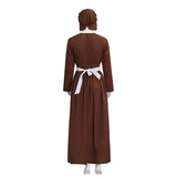 Little House on the Prairie Laura Cosplay Pioneer Dress Brown Polka Dot Colonial Costume Becostume