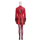 Descendants The Rise of Red Cosplay Costume Red Leather Halloween Outfit Becostume