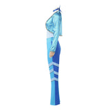 Descendants Rise of Red Chloe Costume Blue Halloween Outfit Becostume