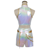 KPop Demon Hunters Rumi Stage Performance White Dance Costume Halloween Suit Becostume