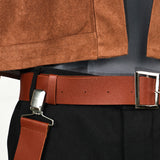 Star Wars Han Solo Cosplay Costume Complete Set Brown Suede Jacket Becostume