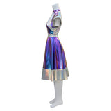 Alien Costume Halloween Alien Costume Metallic For Women Dress With Headband