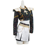Kpop Demon Hunters Zoey Cosplay Costume Golden Black Dance Outfit Kids Adult Becostume