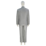 Austin Powers: International Man of Mystery Evil Doctor Cosplay Costume Silver Sequins BEcostume