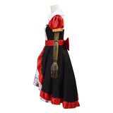 Alice in Wonderland Queen of Hearts Dress Fancy Halloween Woman Kids Outfit Becostume
