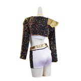 Kpop Demon Hunters Rumi Kids Adult Golden Black Performance Dance Outfit Becostume