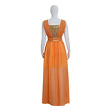 The Lord of the Rings Galadriel Cosplay Costume Female Halloween Orange Dress Becostume