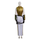Masters of the Universe Teela Cosplay Jumpsuit White Gold Combat Outfit Becostume