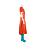 The Bride 2026 Movie Ada Cosplay Costume Orange Satin Dress Halloween Outfit Becostume