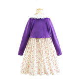 Old Lady Costume for Kids 100th Day of School Little Girls Grama Dress Up Cosplay