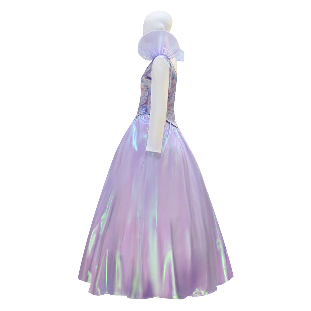 Wicked Glinda Fairy Purple Cosplay Costume Prom Dress Halloween Outfit ...