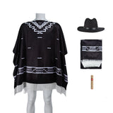 A Fistful of Dollars Clint Eastwood Cosplay Costume Black Cape With Hat becostume