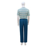 15th Doctor Who Ncuti Gatwa Lining Striped Shirt Navy Pants Halloween Outfit Becostume