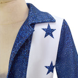 Kids DCC Star Dallas Cowboy Cheerleader Costume High School Cheerleading Uniform Becostume