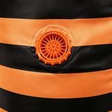 Inflatable Worm Funny Costume Halloween Party Orange Black Striped Blow-up Adult Suit Becostume