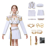 Ready To Ship Kpop Demon Hunters Mira Costume Kids White Stage Dance Outfit Halloween BEcostume