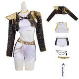 Kpop Demon Hunters Rumi Kids Adult Golden Black Performance Dance Outfit Becostume