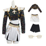 Kpop Demon Hunters Zoey Cosplay Costume Golden Black Dance Outfit Kids Adult Becostume