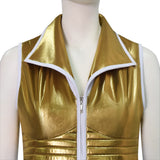 Masters of the Universe Teela Cosplay Jumpsuit White Gold Combat Outfit Becostume