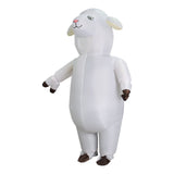 Inflatable White Sheep Inflatable Costume Lamb Funny Blow Up Suit Halloween Party Carnival