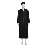 A Christmas Carol Ebenezer Scrooge Cosplay Costume Johnny Victorian Dark Blue Coat Becostume