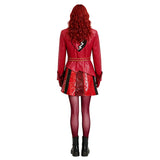 Descendants The Rise of Red Cosplay Costume Red Leather Halloween Outfit Becostume