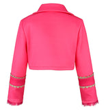 Descendants Wicked Wonderland 5 Red Cosplay Costume Kids Pink Jumpsuit Becostume