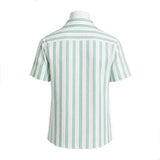 Obsession Movie Cassell Cosplay Costume Green White Striped Short Sleeve Shirt Becostume