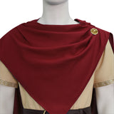 The Odyssey Odysseus Cosplay Costume Red Cape Ancient Roman Toga Suit Becostume