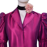 The Hunger Games Effie Trinket Cosplay Costume Purple Dress Halloween Outfit Becostume