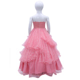 Kids Wicked Witch Glinda Cosplay Costume Pink Dress Good Witch Outfit Becostume