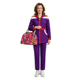 Weapons Aunt Miss Gladys Cosplay Costume Purple With Bag Necklace Halloween Outfit