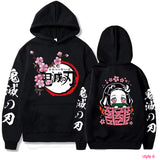 Anime Demon Slayer Hoodie Costume Jacket Sweatshirt Sweater Pullover Fleece Suit Becostume