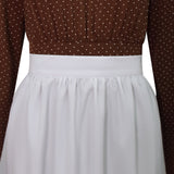 Kids Little House on the Prairie Laura Cosplay Pioneer Dress Brown Polka Dot Colonial Costume