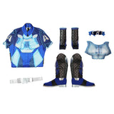 The Boys S5 A-train Cosplay Costume Blue Halloween Jumpsuit  Becostume