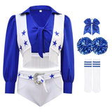 Star Dallas Cowboy Cheerleader Costume Kids High School Cheerleading Uniform Becostume
